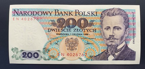 200 zlotych von 1988 original - 200,