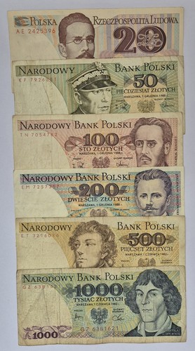 Polen banknoten satz lot 50 - banknoten,