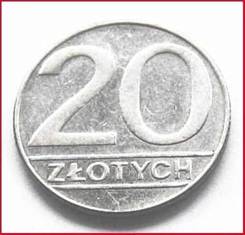 Polnische münze monzwert 20 - münze,